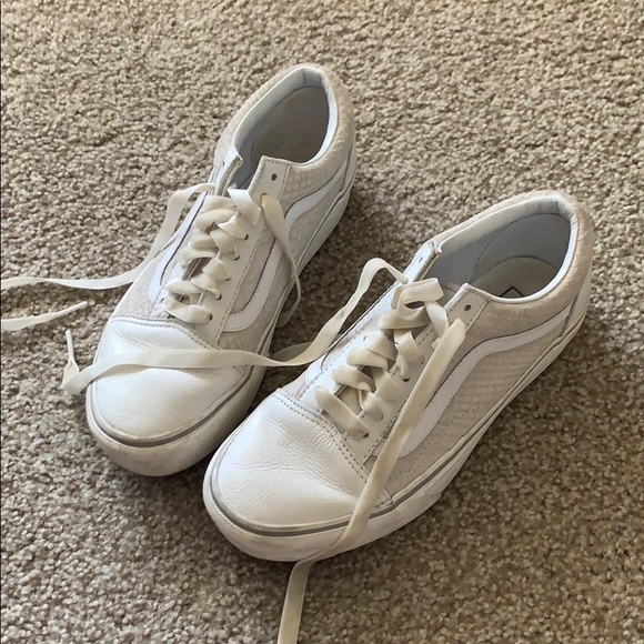 white snake platform vans